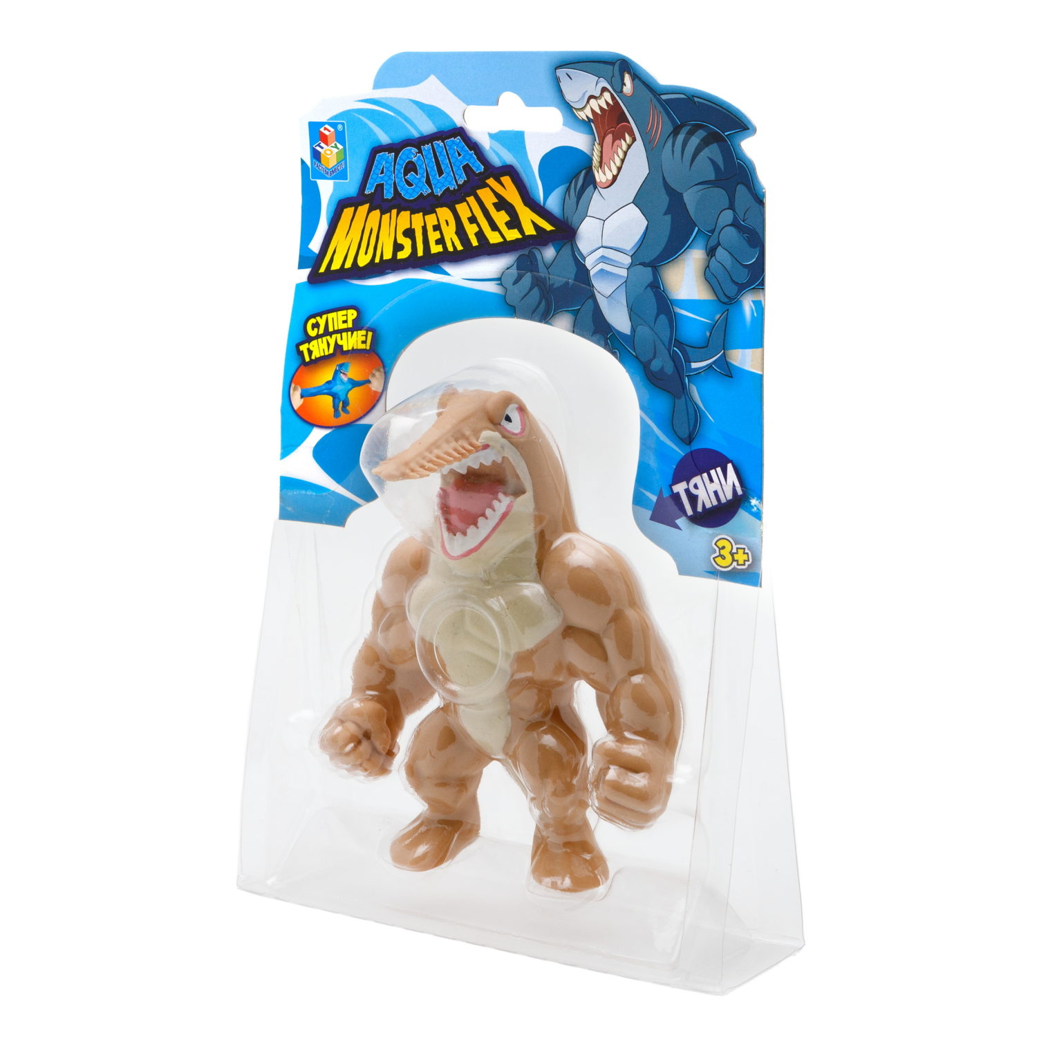 1Toy Игрушка для мальчика, тянучка монстр MONSTER FLEX AQUA, РЫБОПИЛ, антистресс