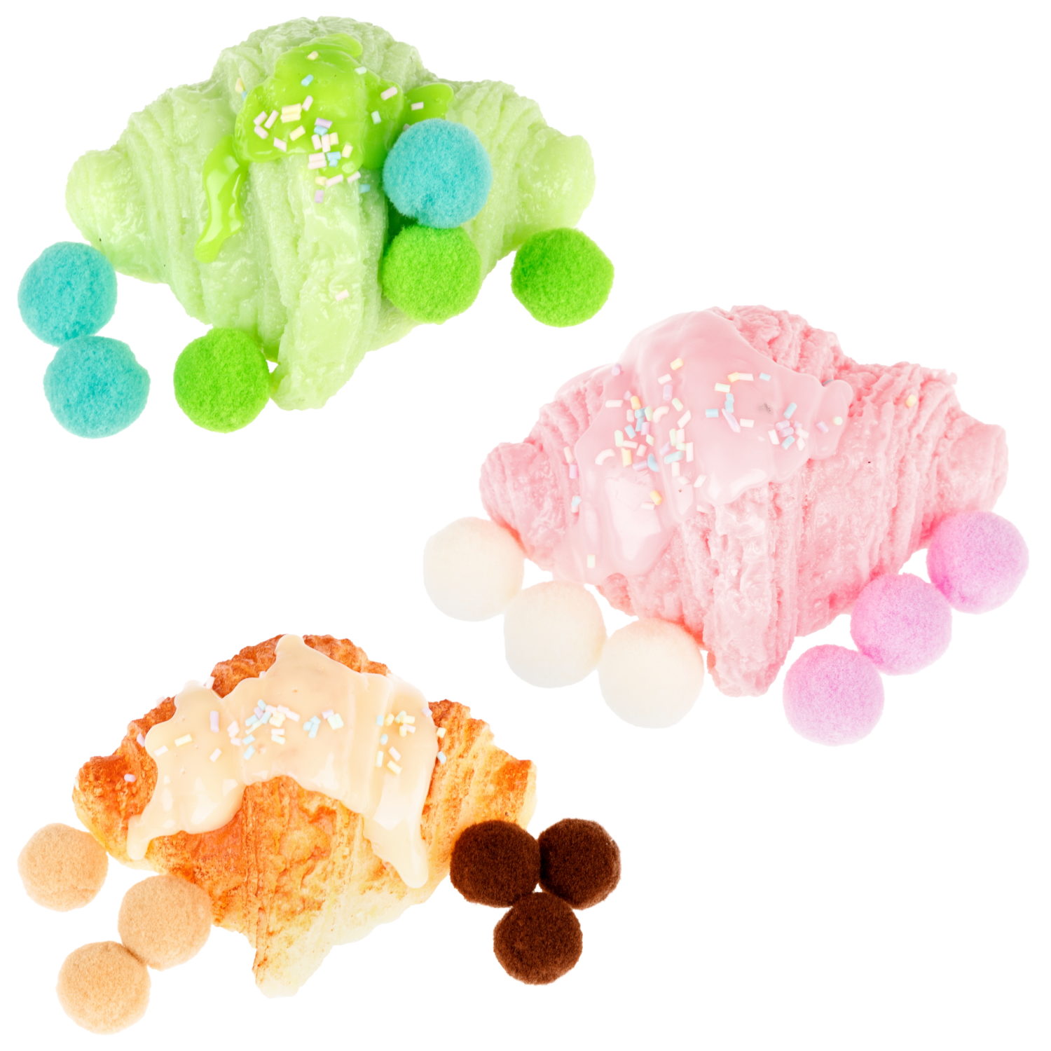 Антистресс-игрушка 1TOY Крутой замес Няшка-вкусняшка Круассан, в ассортименте, 9,5х8х4 см