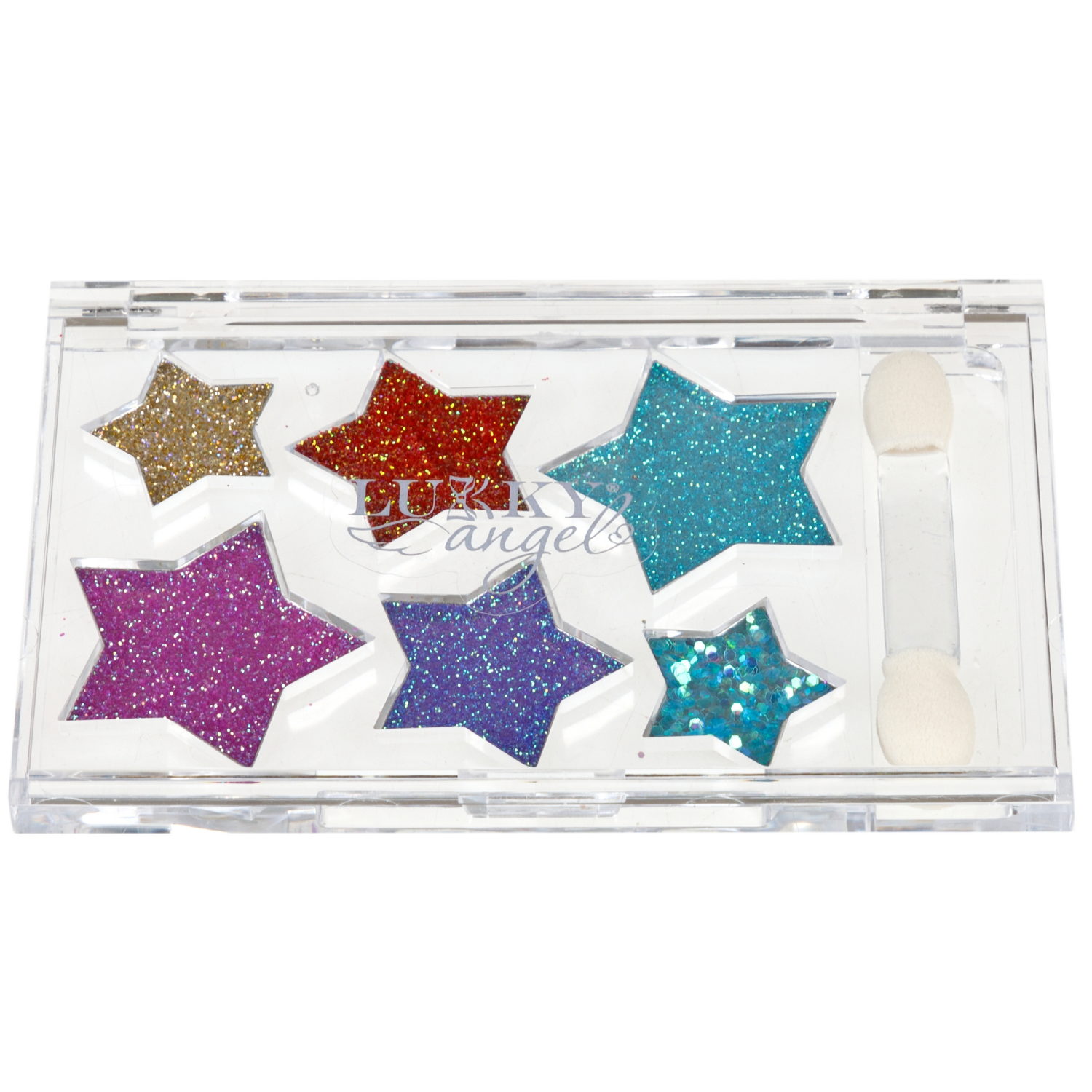 Палетка крем-теней для век детских Lukky Angel, «Звездочки», 6 цветов, 5,4 г