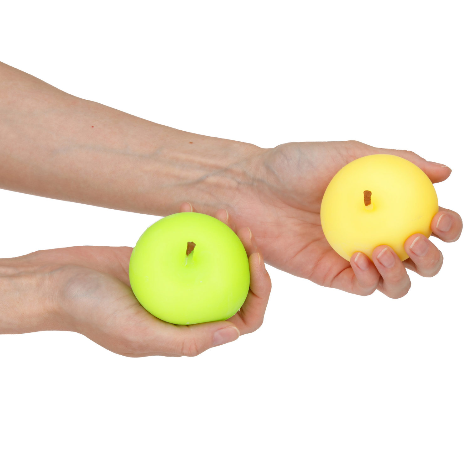 Набор антистресс-игрушек для рук 1TOY Крутой замес Супермаркет яблоко голден, 6 см