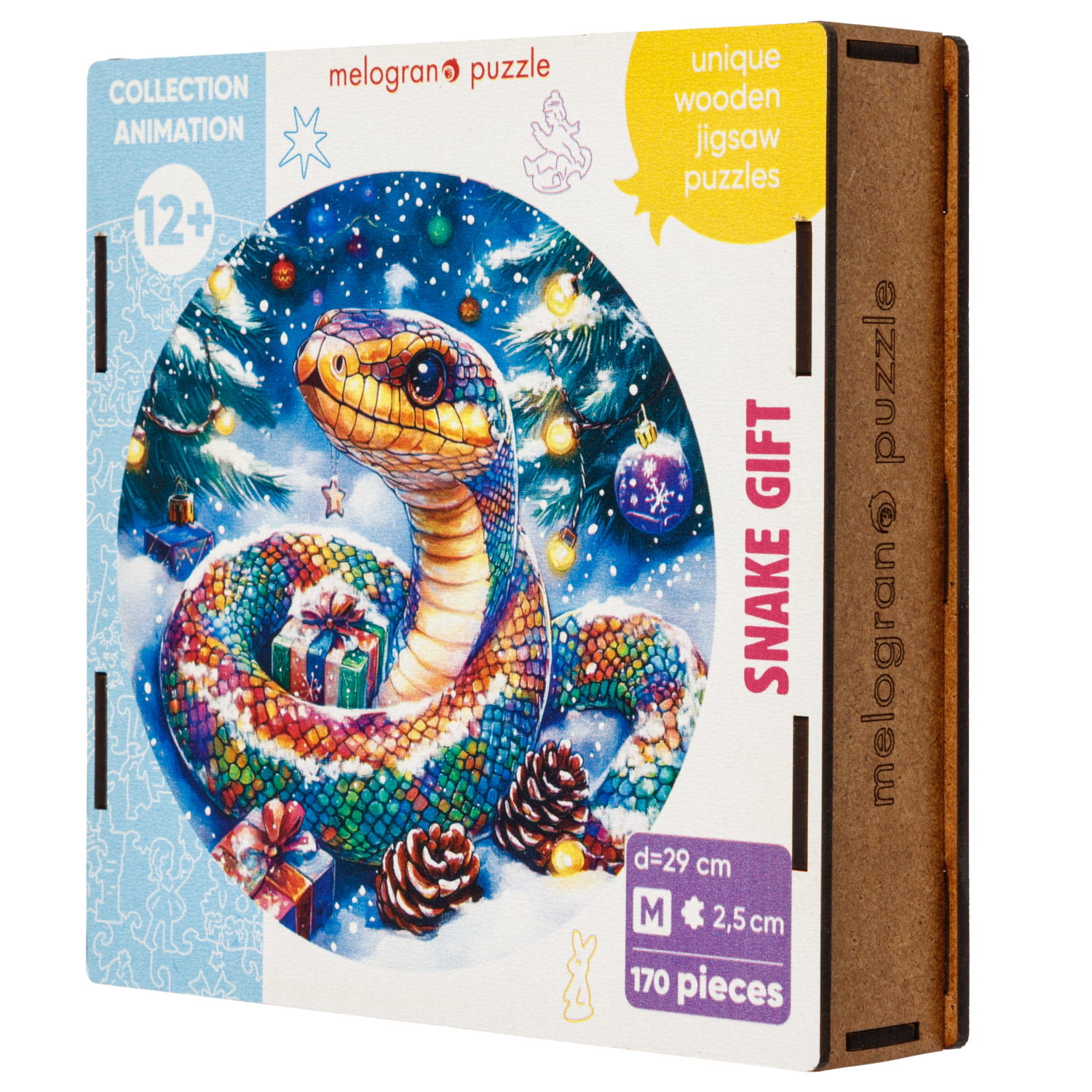 Деревянные пазлы Collection Animation Подарок змеи, 170 деталей