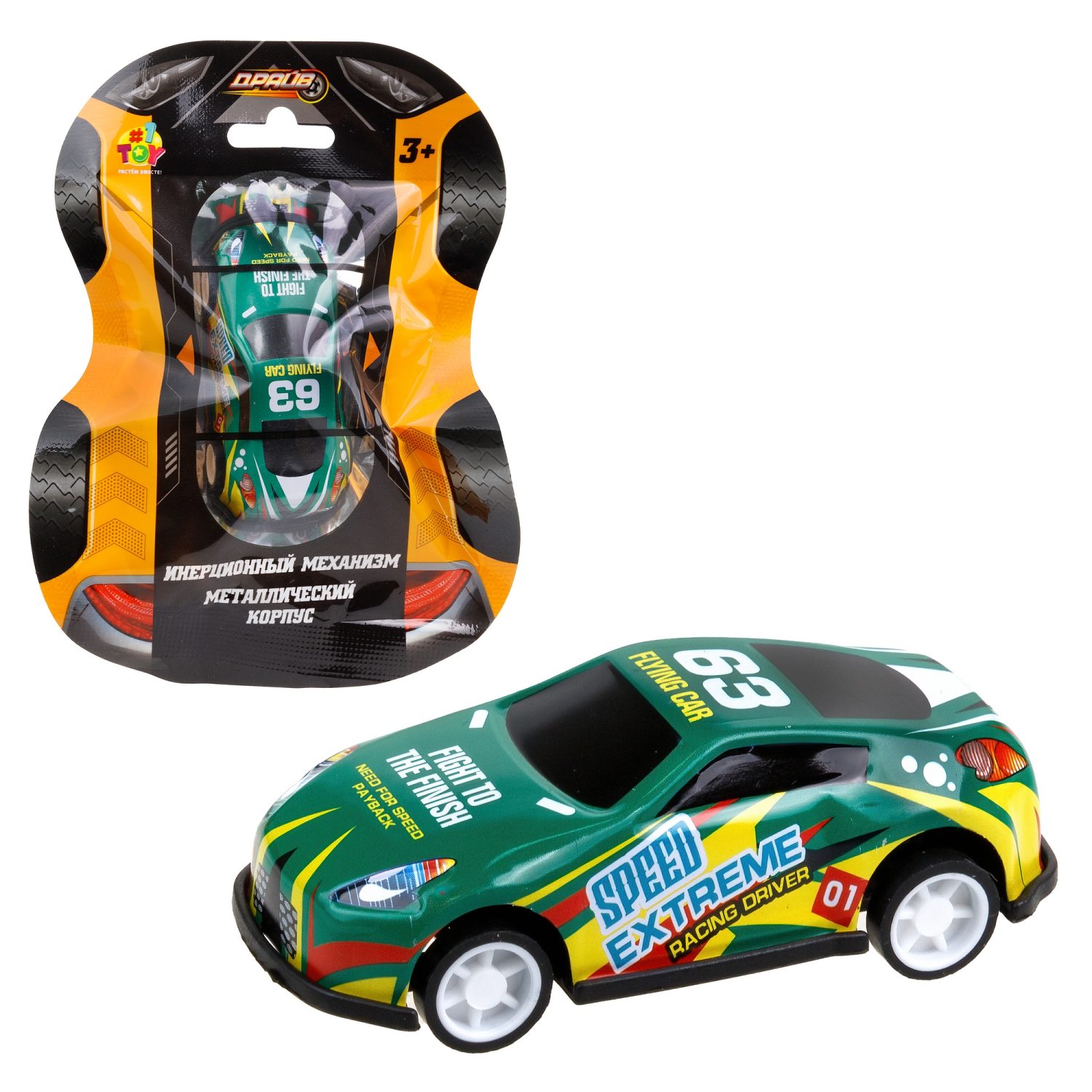 1toy Драйв Микромашинка, металлическая, инерционная, в ассортименте 92 вида