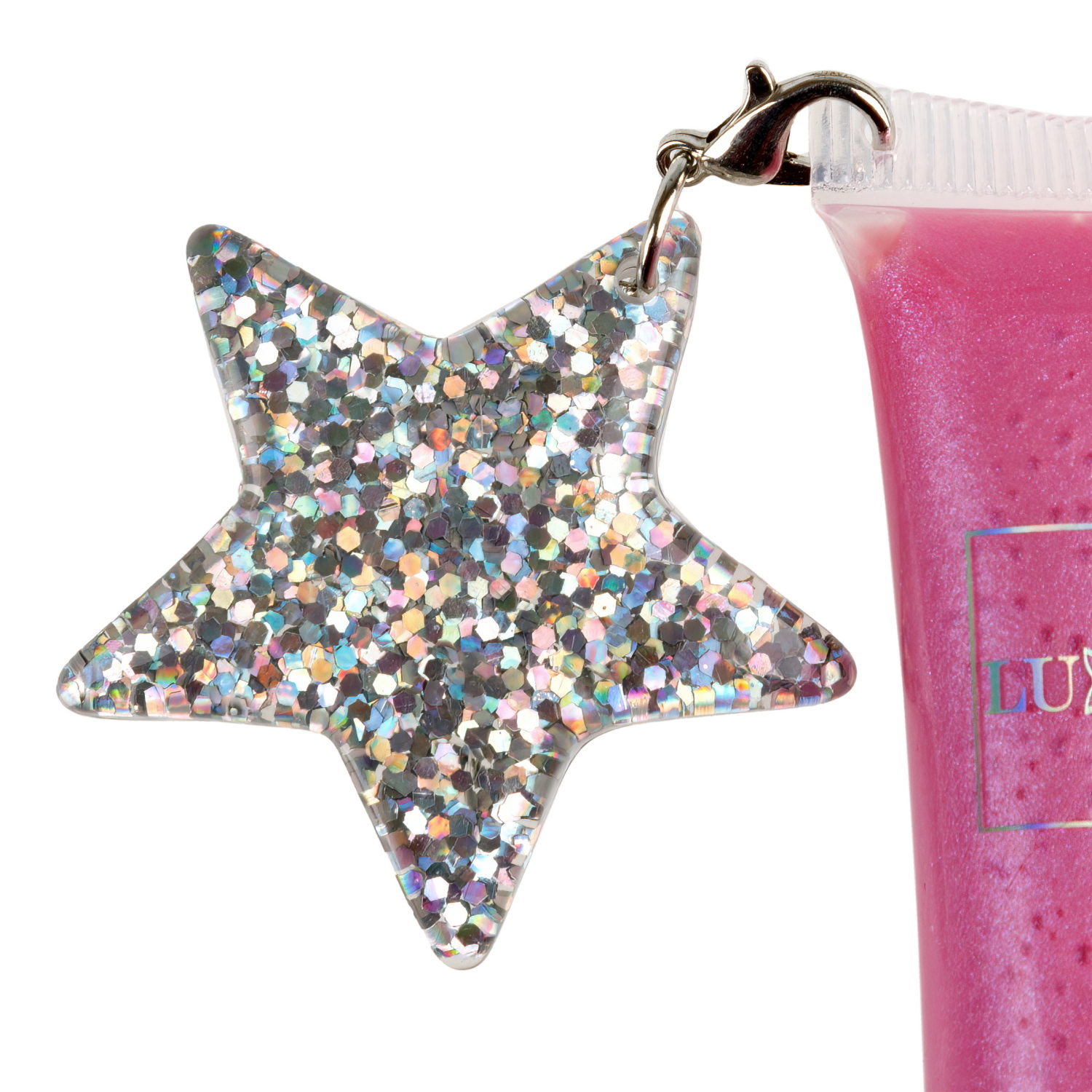 Набор Lukky Beauty Duet, голографический блеск для губ и помада с блёстками