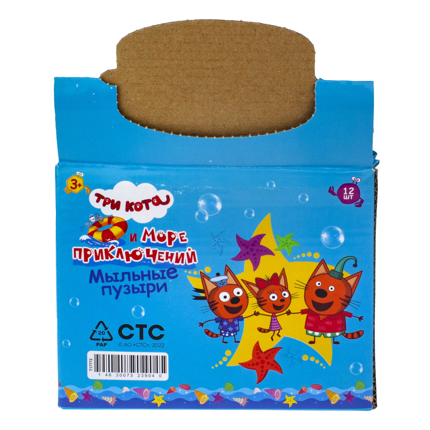 Мыльные пузыри ТРИ КОТА в виде эскимо, с ароматом шоколада (45мл.)