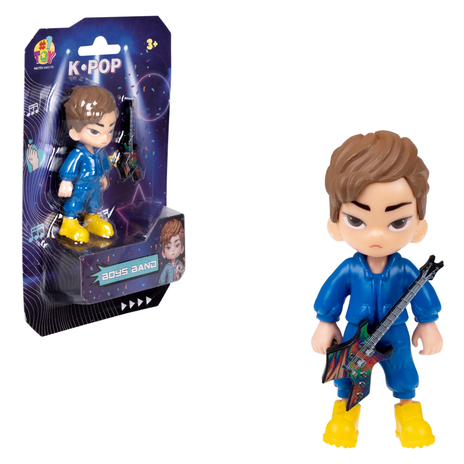 Кукла для девочки 1TOY K-POP Boys band с музыкальными инструментами, маленькая фигурка аниме 
