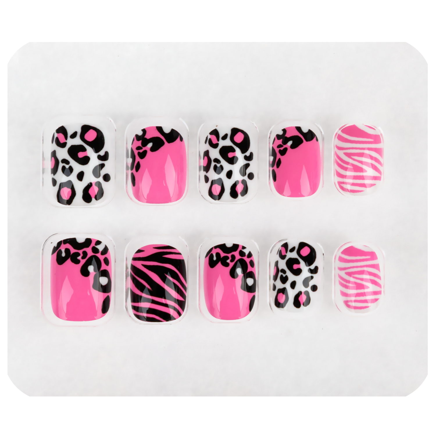 Накладные ногти на клеевой основе Lukky Нэйл-Арт Pink Leo, 10-16 лет