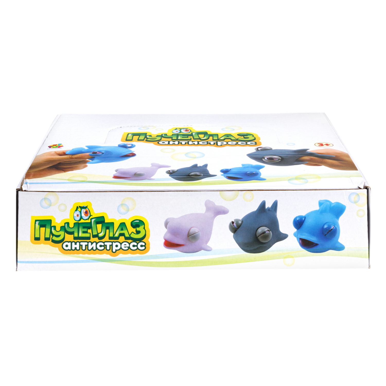 Игрушка антистресс для рук 1TOY пучеглаз Акулы, резиновая, мялка, жмякалка, для детей, для взрослого