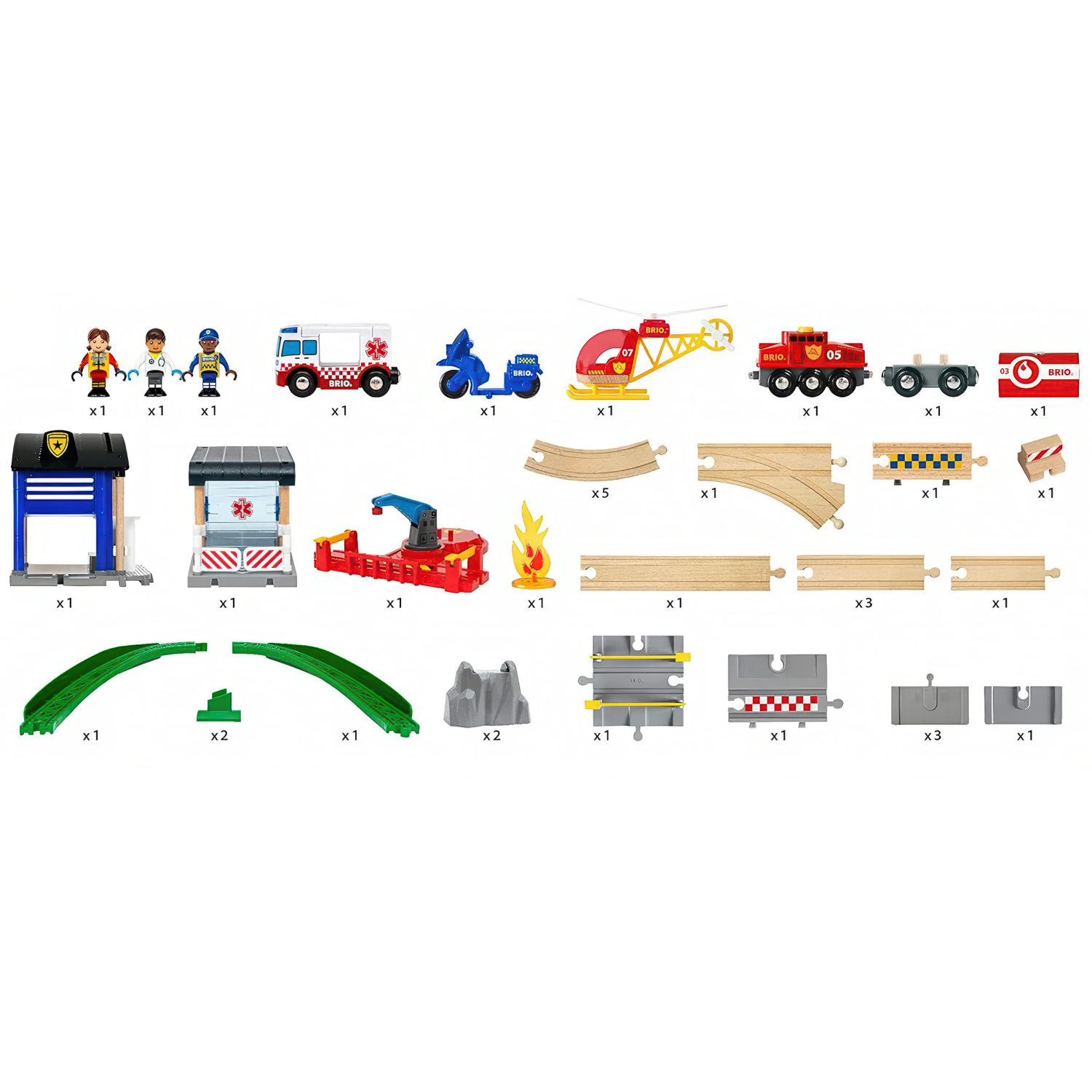 Деревянная железная дорога BRIO "Спасатели Deluxe"