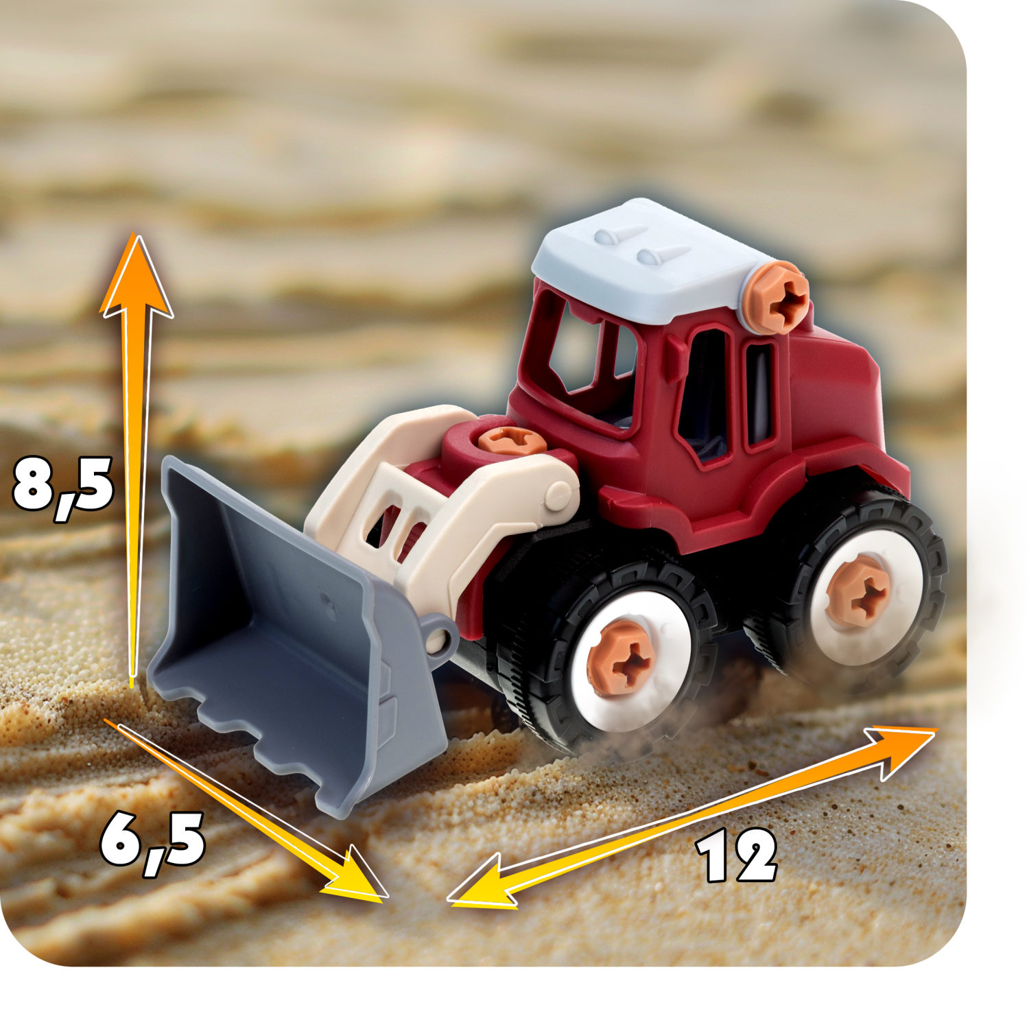 Трактор игрушка 1TOY Новостройка конструктор машинка, 32 деталей