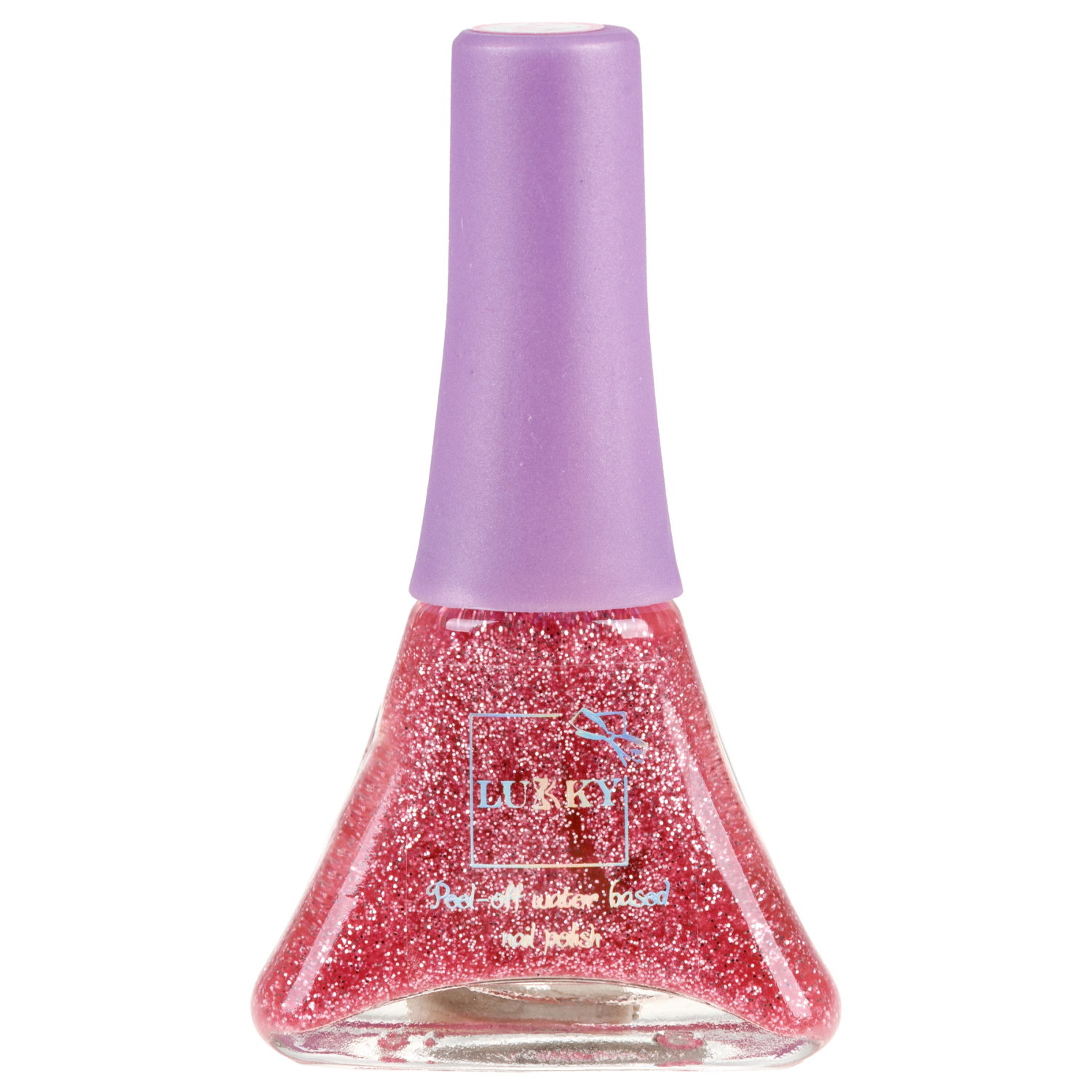 Детский лак для ногтей на водной основе с блестками Lukky, Конфетти, безопасный, цвет 22К, сиреневый, блистер, 5,5 мл