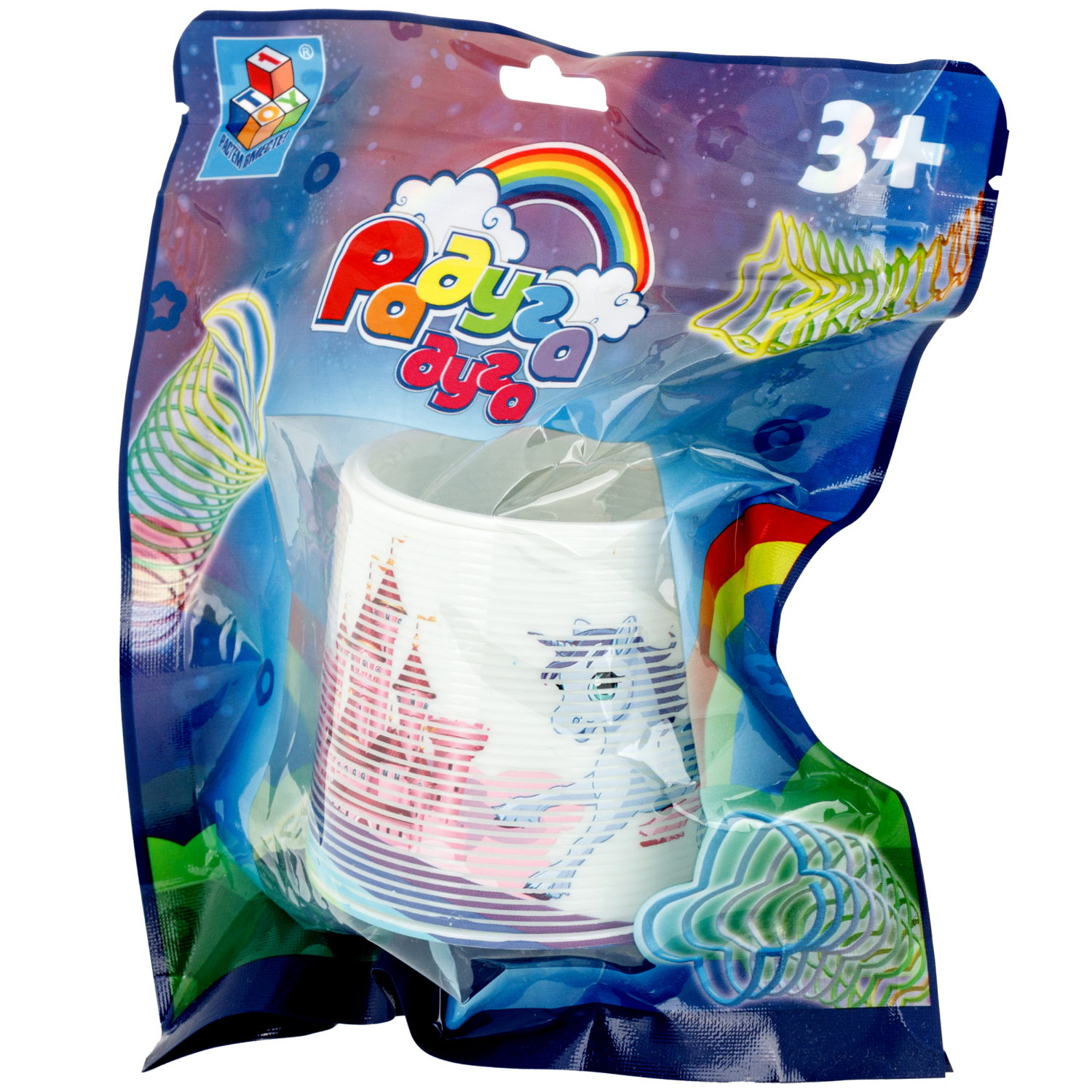 Пружинка радуга 1TOY «Радуга-дуга» Единороги, 6,3*6,5 см