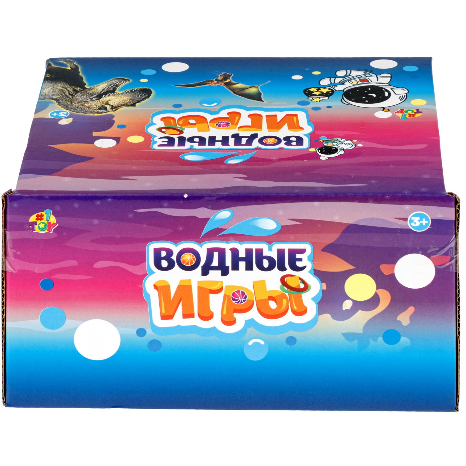 Водный тетрис 1TOY Игра с водой Насади колечки Тиранозавры,  6х11,5х2 см, 3 вида