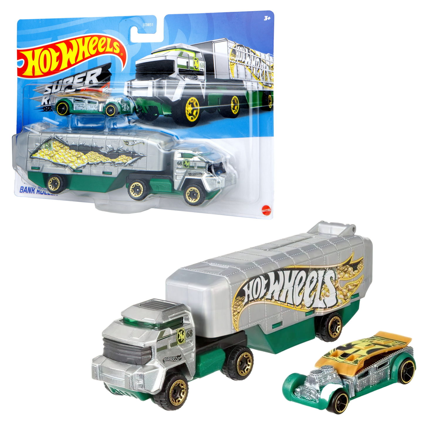 Hot wheels Набор игровой Супергрузовики со спортивными автомобилями, в асс.