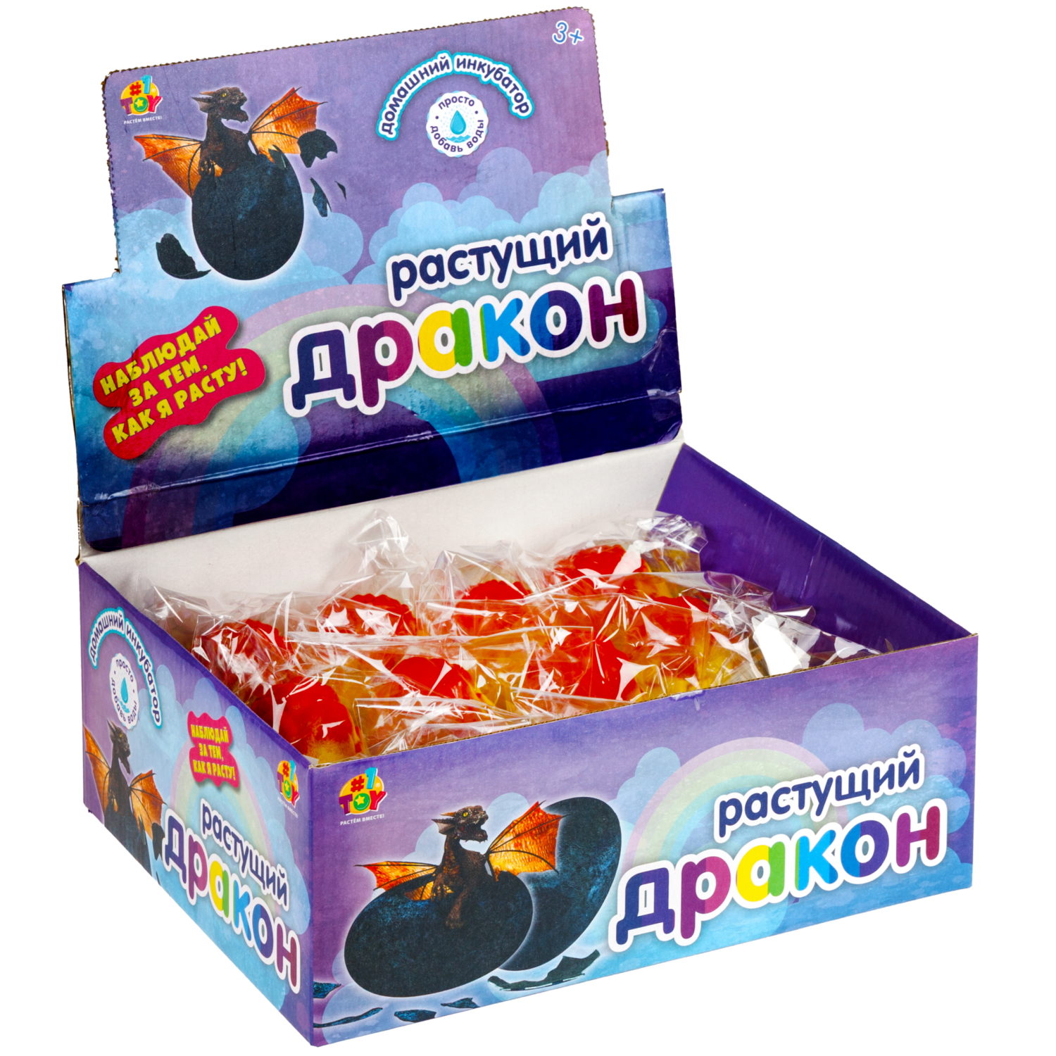 Набор для выращивания 1TOY Домашний инкубатор, растущая игрушка Дракон