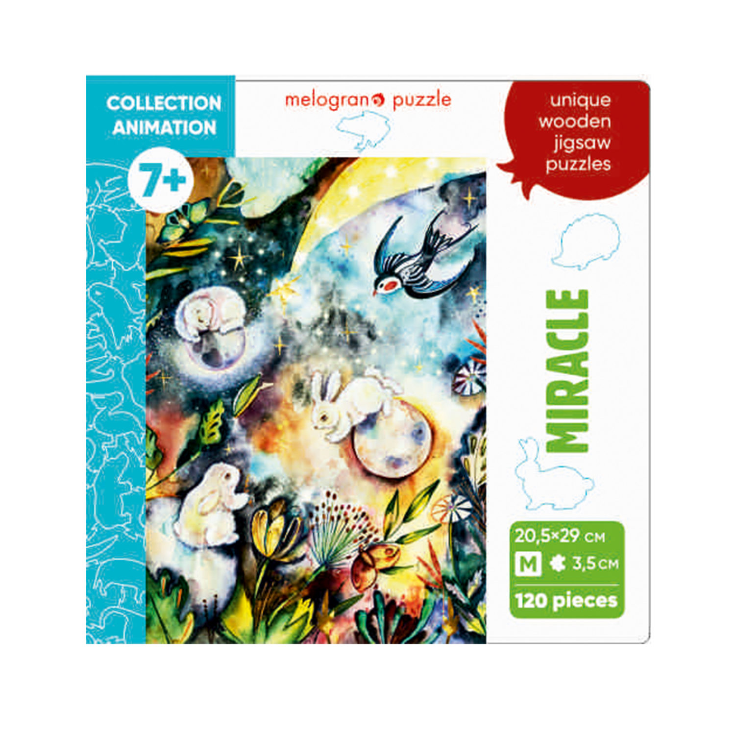 Деревянные пазлы Collection Animation Чудесный мир, 120 деталей, 20,5х29 см, 7+