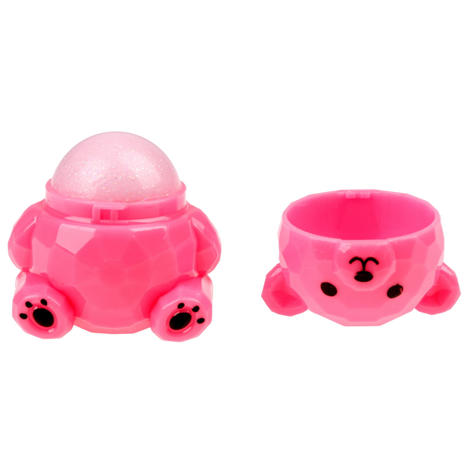 Бальзам для губ детский Lukky Гламурные Зверушки Мишка Тедди, с блёстками, 9 г, 3 цвета в ассортименте