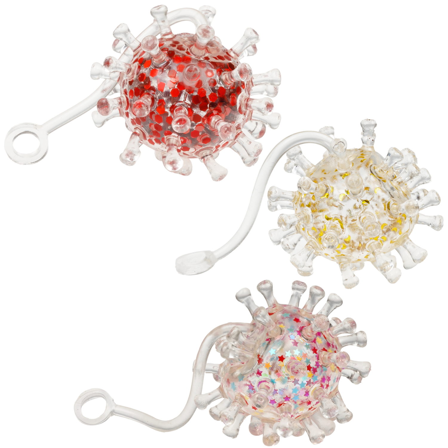 Игрушка ДУТИКИ 1TOY Вирус, прозрачный, максимальный размер 25 см, 3 вида в ассортименте