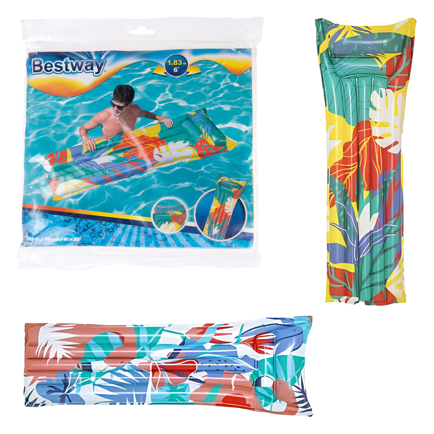 Надувной матрас для плавания Intex Интекс 183 х 69, водяной матрац, для бассейна, моря, речки, пляжа