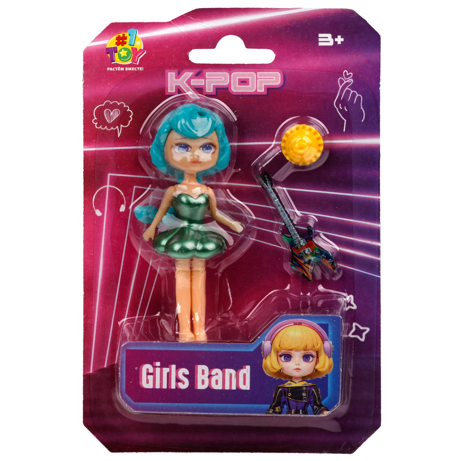 Кукла 1TOY K-POP Girls band с музыкальными инструментами, 30 видов в ассортименте