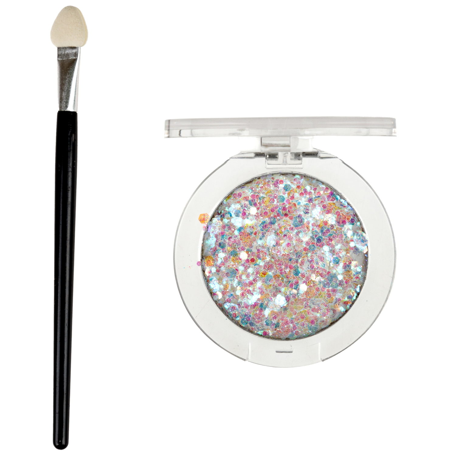 Гель-тени для век детские Lukky Angel, цвет белый, эффект хамелеон, с блёстками и голографическими звёздочками, 1,7 г