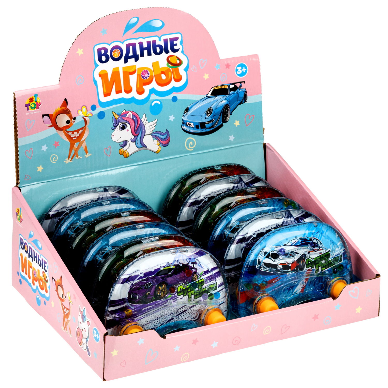 1TOY Игра с водой Джой Гонки, 3 вида в ассортименте