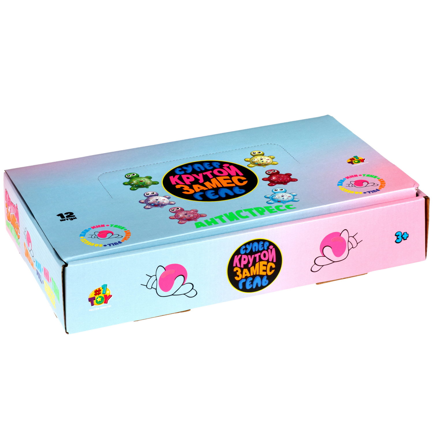 Антистресс-игрушка 1TOY Крутой замес Супергель черепаха, 6,5х8х4 см