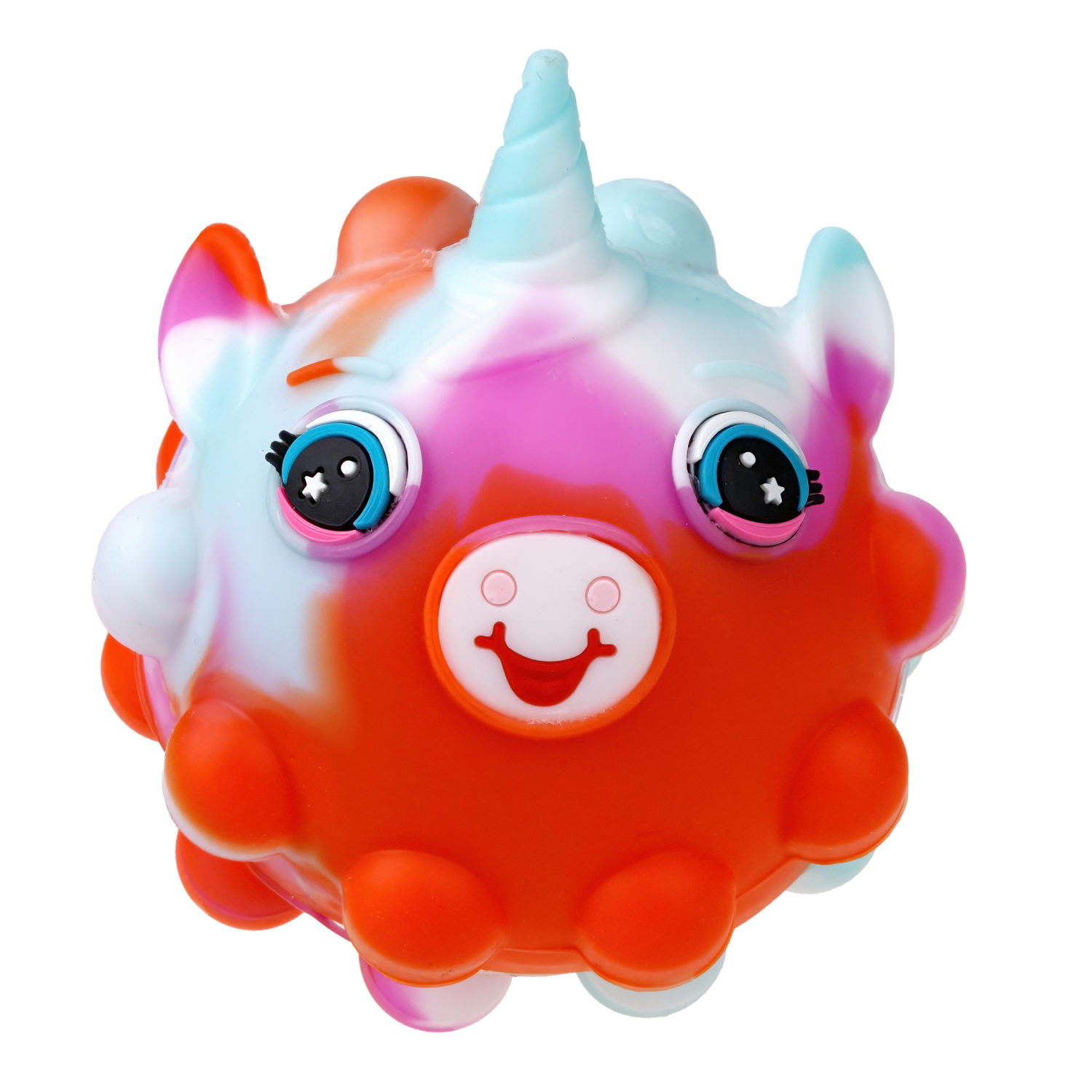 Игрушка антистресс для рук 1toy Hit Pop It Единорог, резиновая, жмякалка, попит, попыт, симпл димпл, для детей, взрослых