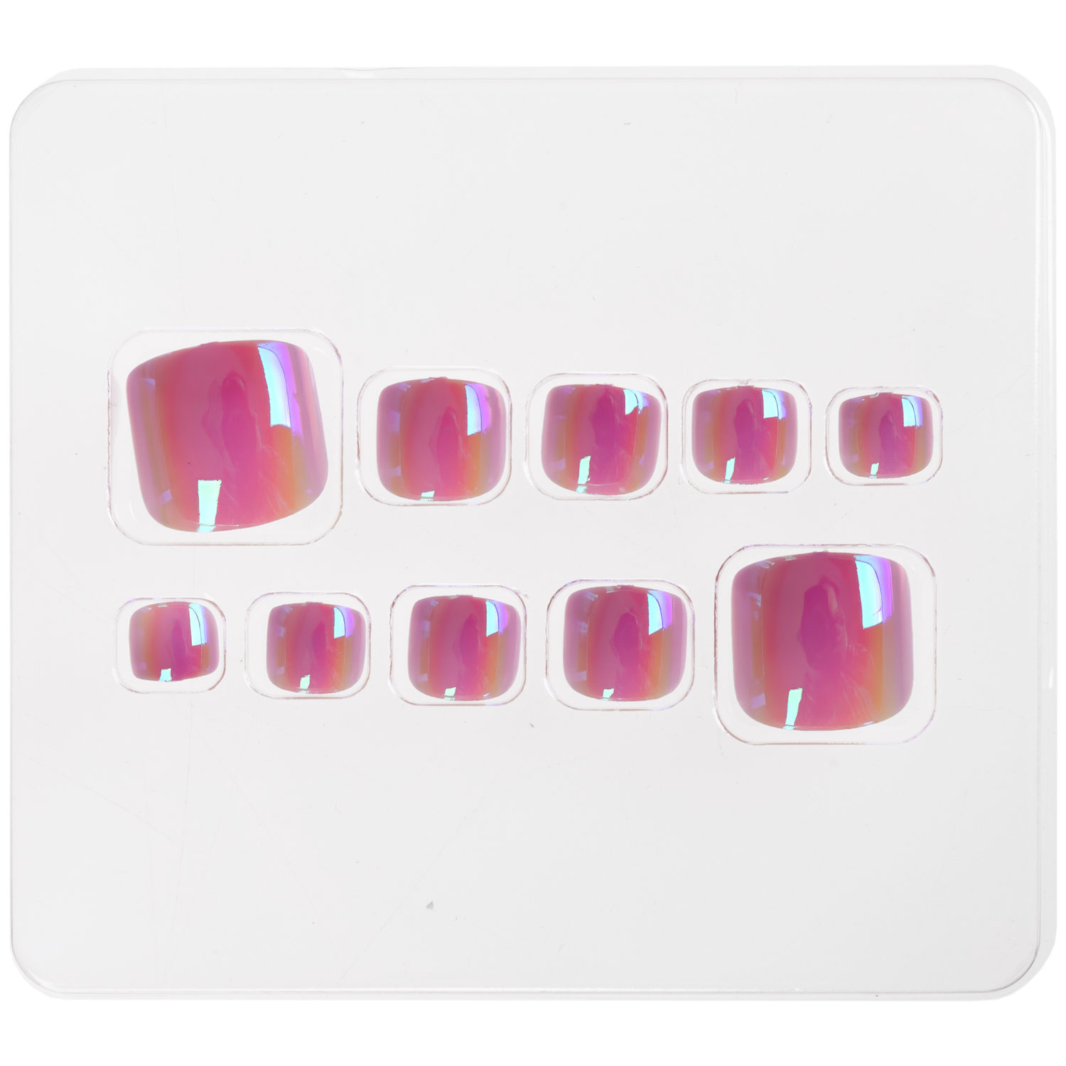 Набор накладных ногтей на клеевой основе Lukky Нэйл-Арт Pedicure style #10, Lilac Pearl, 10+