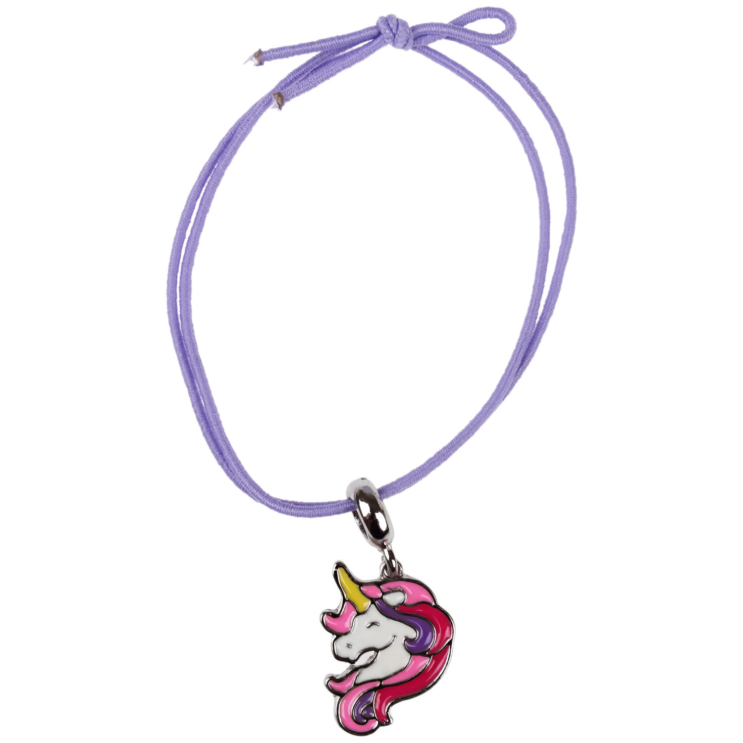 Набор украшений Lukky Fashion: цепочка с подвеской, клипсы, колечко, браслет, розово-сиреневый