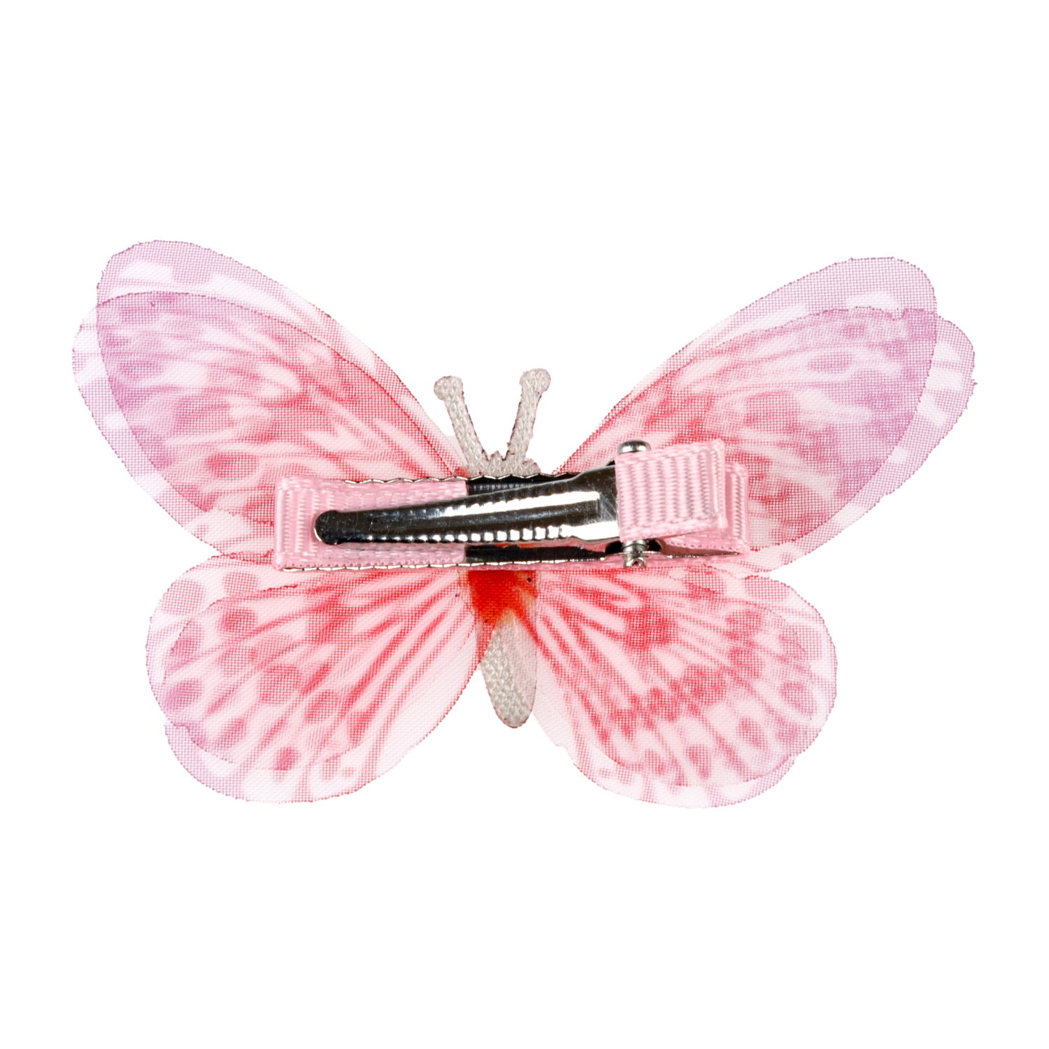 Заколки для волос Lukky Fashion Бабочки Шифон Принт, детские, для девочки, зажимы, 2 цвета в ассортименте, набор 2 шт.