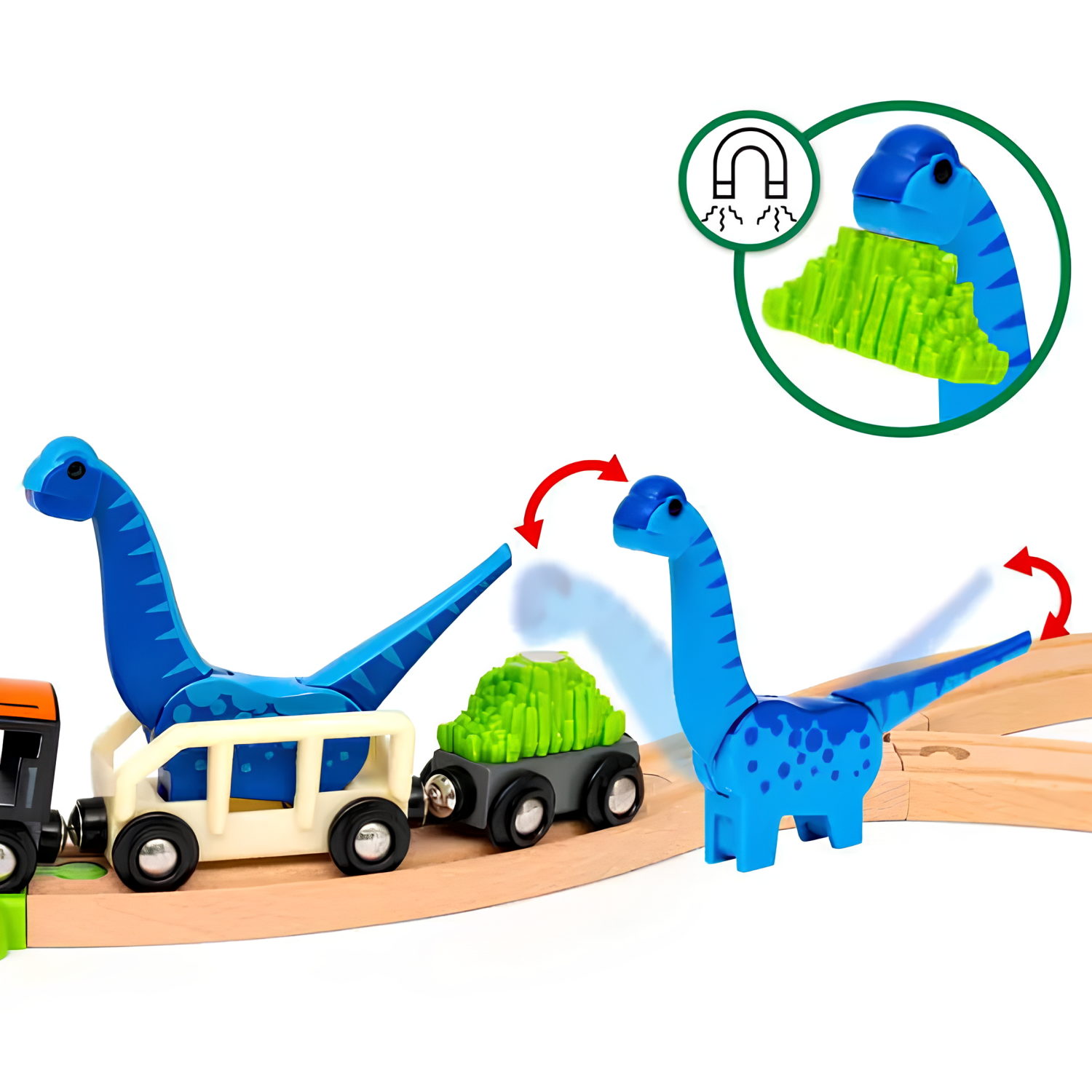 Деревянная железная дорога BRIO Делюкс "Дино", 12 элементов