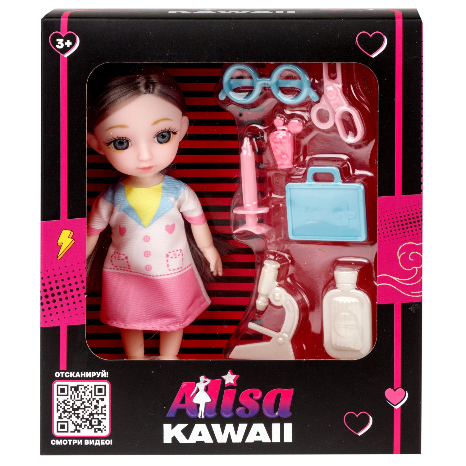Alisa Kawaii mini набор "Доктор", кукла 15,2 см