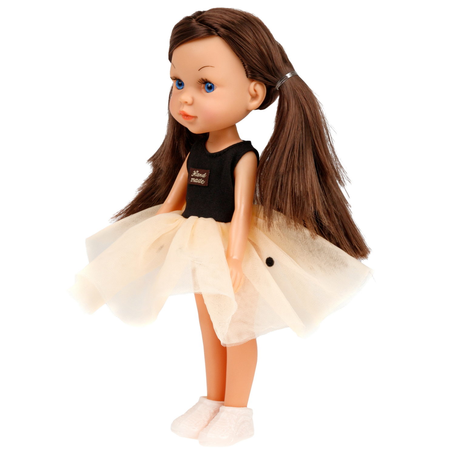 Кукла для девочки 1TOY Alisa испанский стиль, брюнетка с длинными волосами, маленькая, 23 см