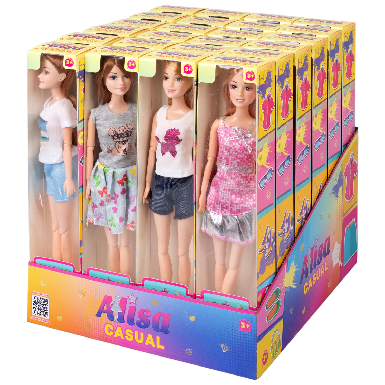 Кукла Alisa Casual в повседневной одежде, с гнущимися руками и ногами, 29 см, в ассортименте, 1 шт.