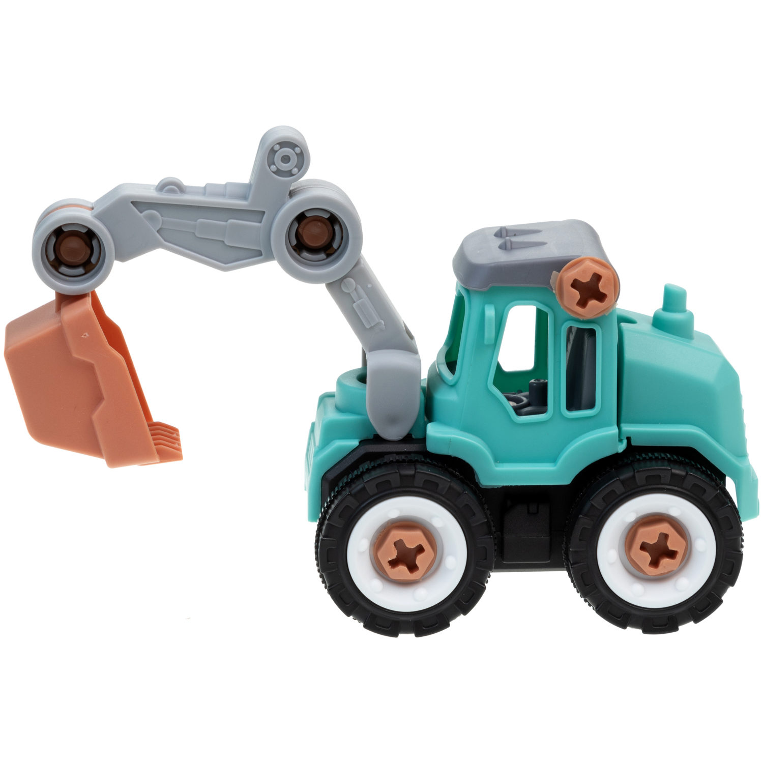 Экскаватор игрушка 1TOY Новостройка конструктор машинка, 36 деталей