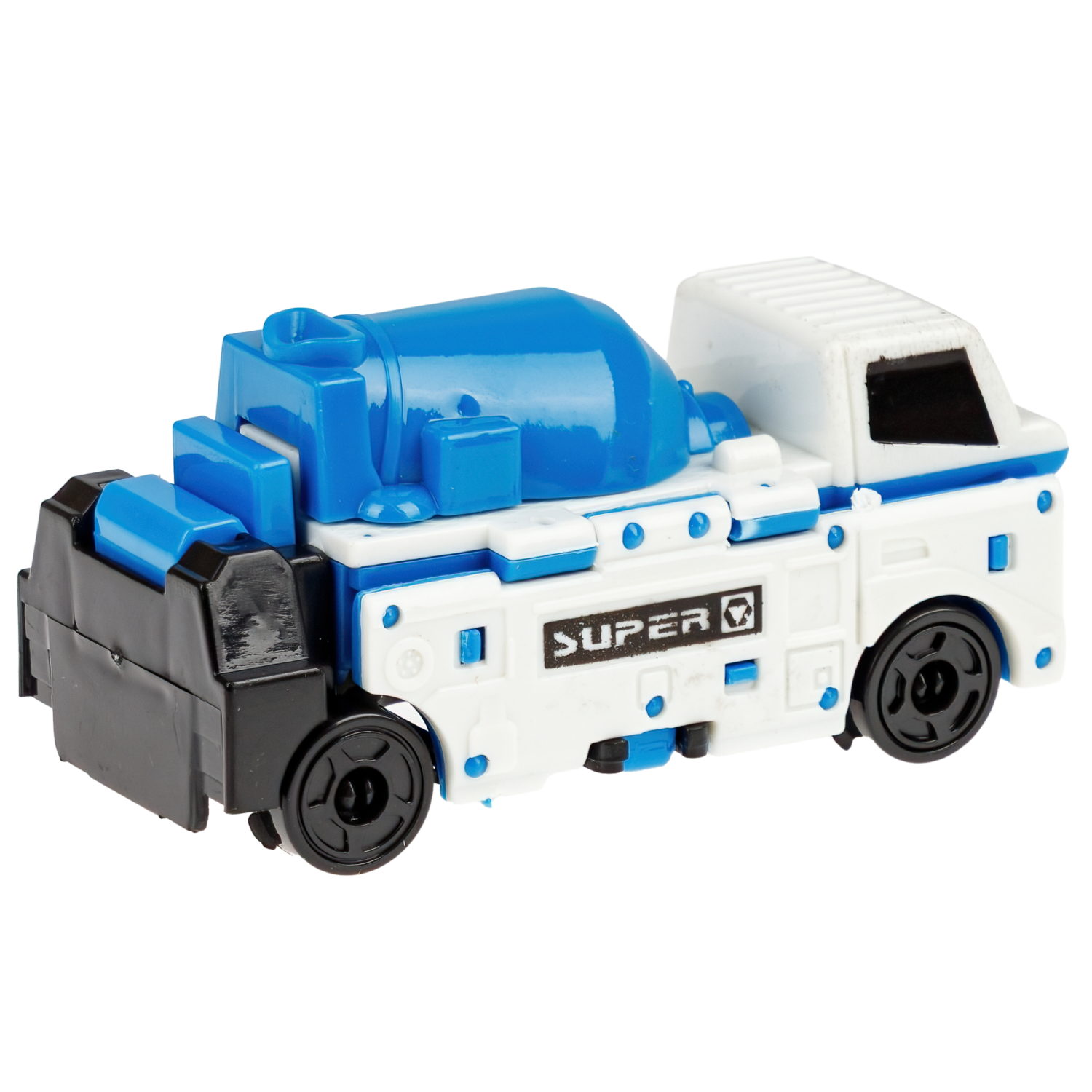 Машинка 2в1 1TOY Transcar Double: Эвакуатор - Бетономешалка, 8 см