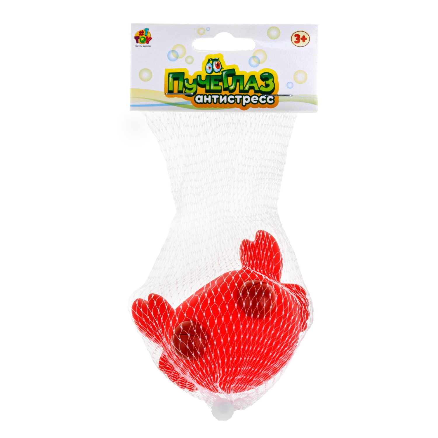 1toy Пучеглаз-антистресс "Водная фауна" 5,7х9x5 см, 4 вида в ассортименте