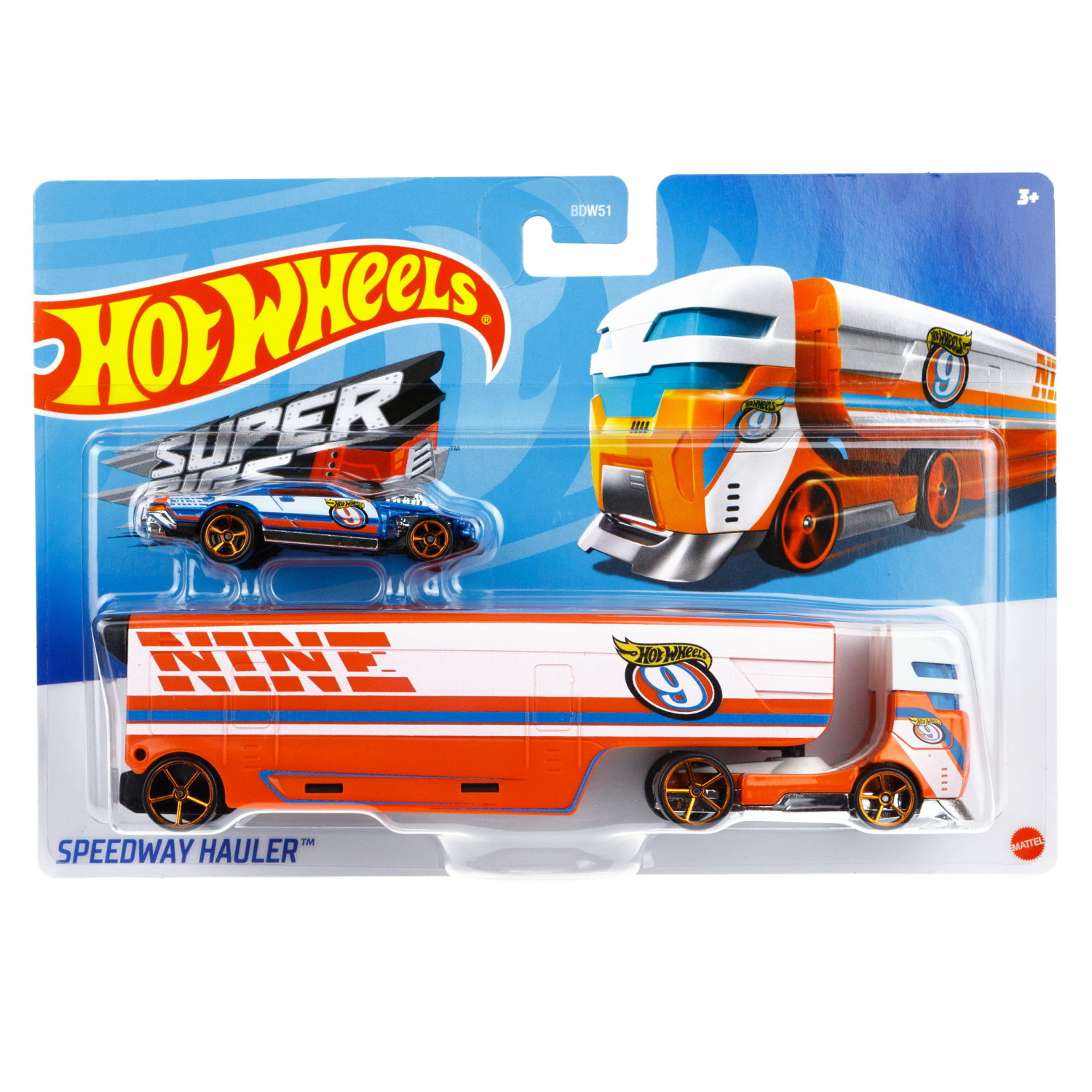 Hot wheels Набор игровой Супергрузовики со спортивными автомобилями, в асс.