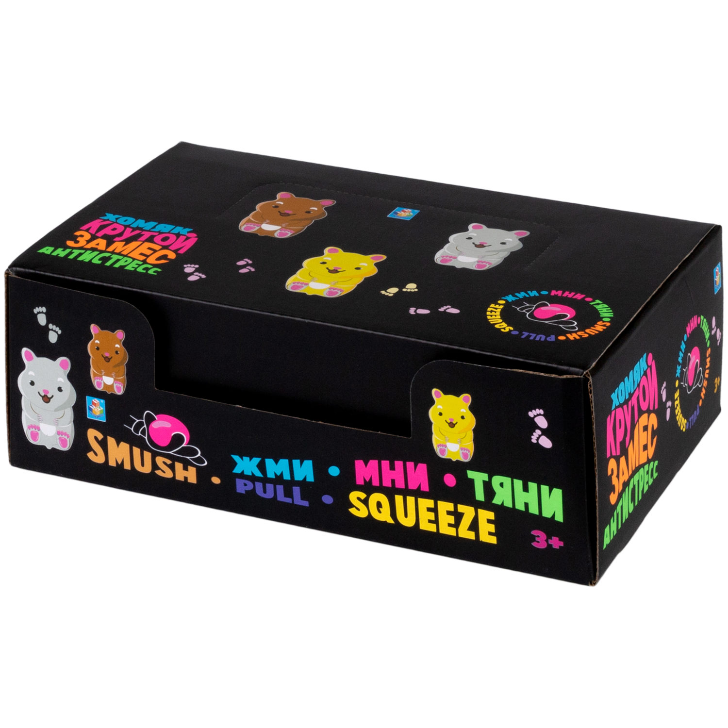 Игрушка-антистресс 1TOY Крутой замес, хомяк, в ассортименте, 7,5х5,5 см