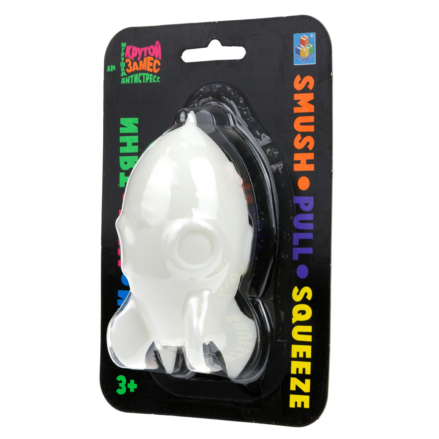 Антистресс-игрушка для рук 1TOY Крутой замес Ракета, жмякалка, мялка, 11 см, 6 цветов в ассортименте