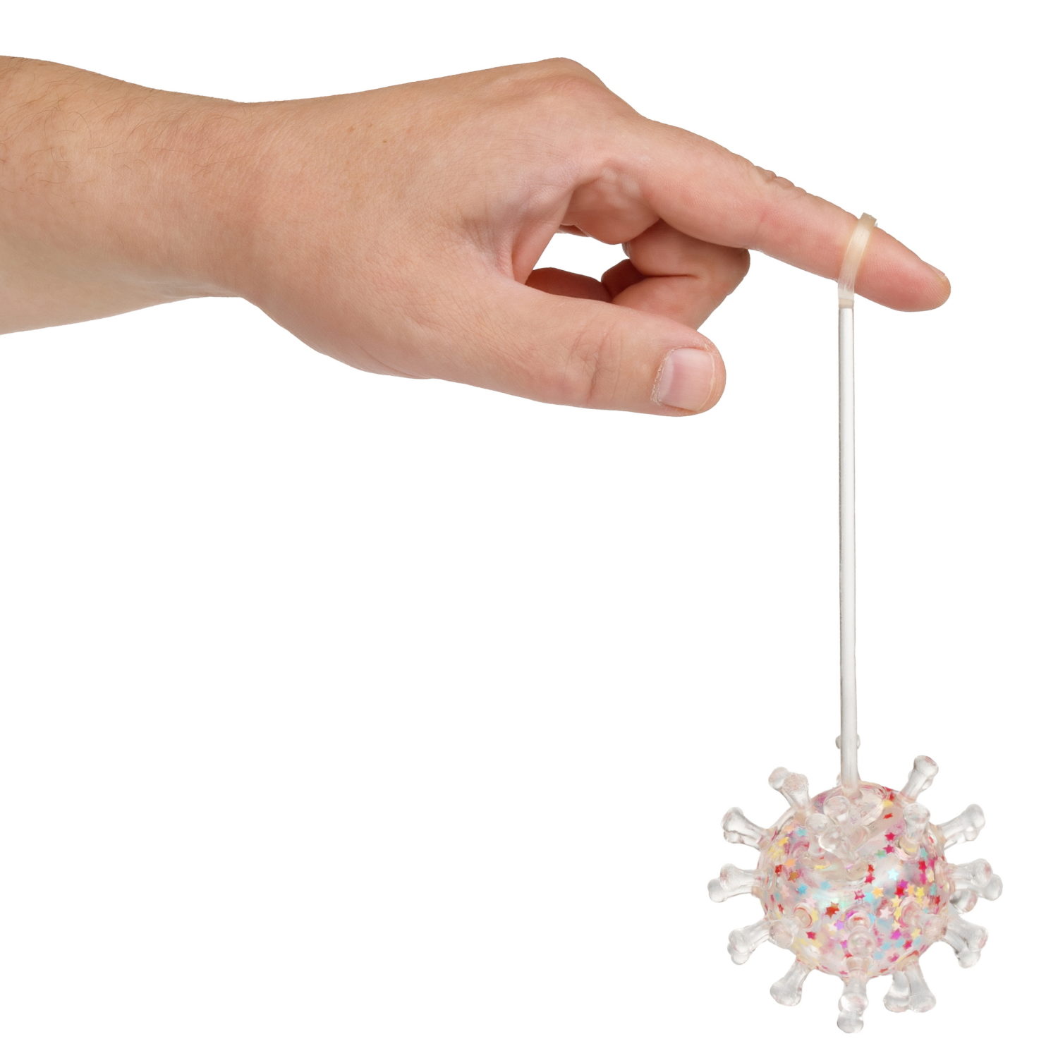 Игрушка ДУТИКИ 1TOY Вирус, прозрачный, максимальный размер 25 см, 3 вида в ассортименте