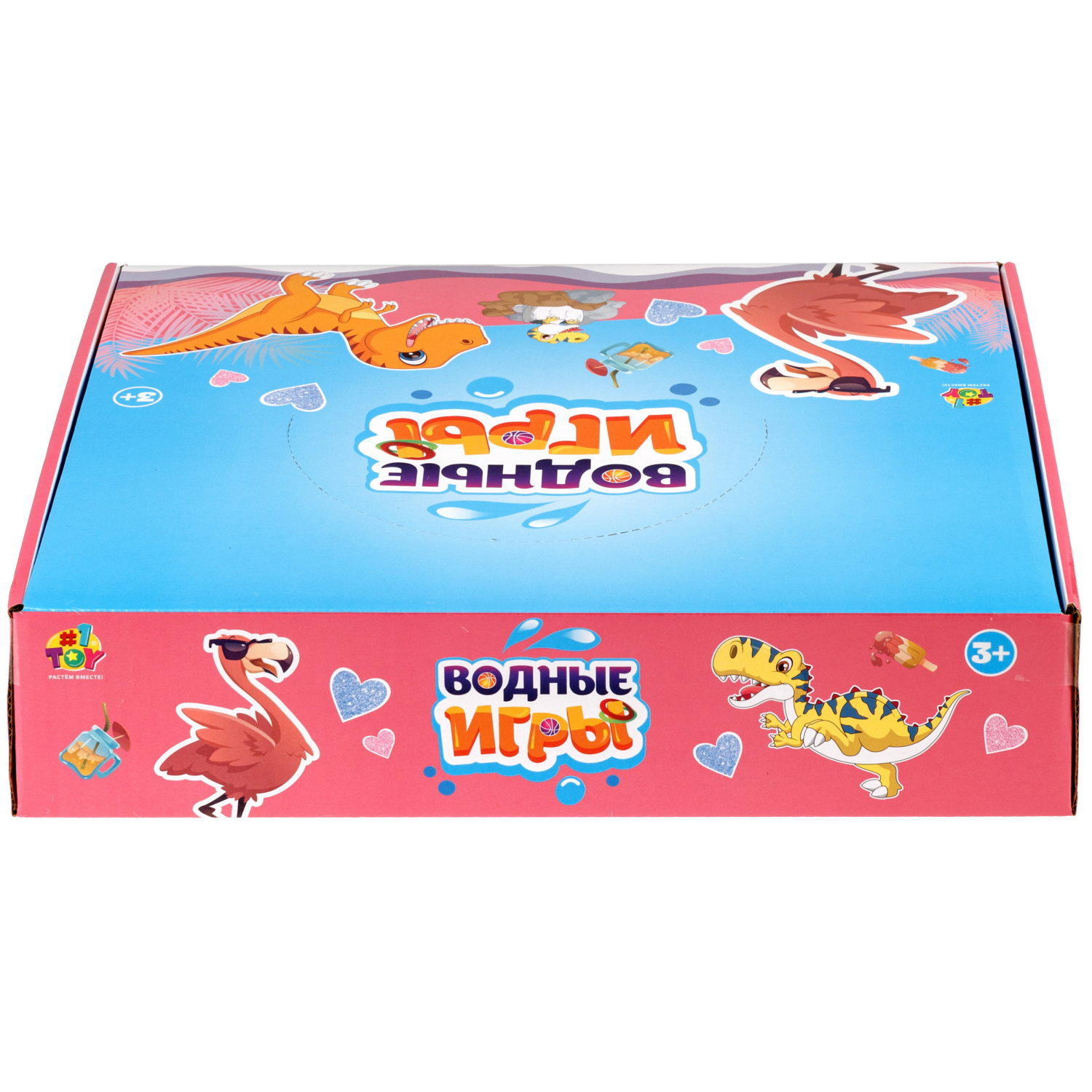 Водный тетрис 1TOY Игра с водой Насади колечки Фламинго, 15,5х7х2 см, 3 вида