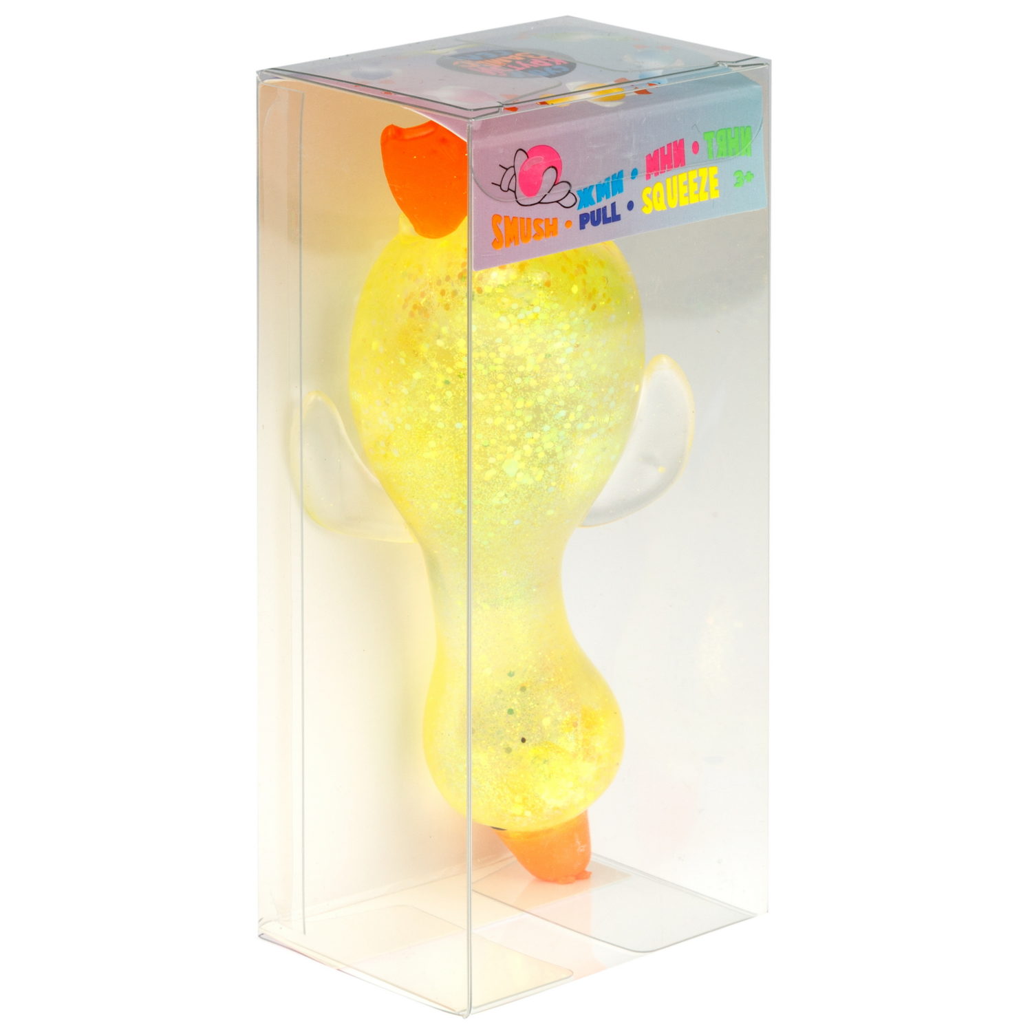 Антистресс-игрушка 1TOY Крутой замес Супергель гусь прозрачный, 9х8х5 см