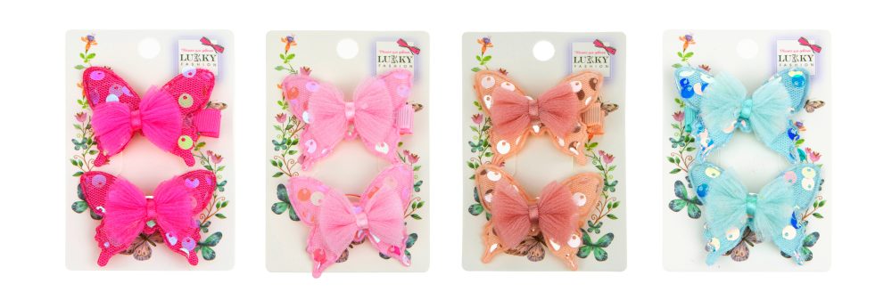 Lukky Fashion набор для волос Бабочки с бантиком (1 заколка + 1 резинка)