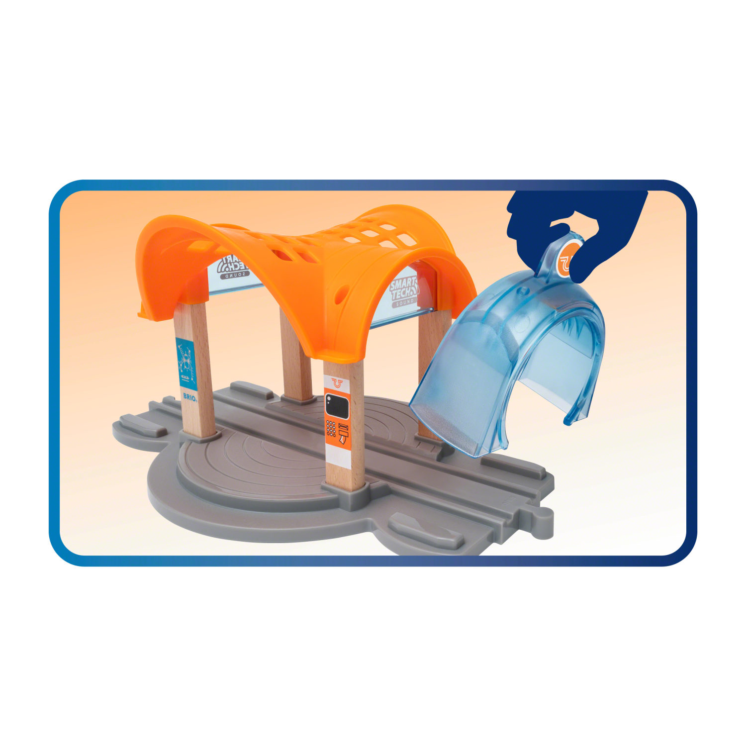 Станция с интерактивным тоннелем BRIO Smart Tech Sound, для деревянной железной дороги