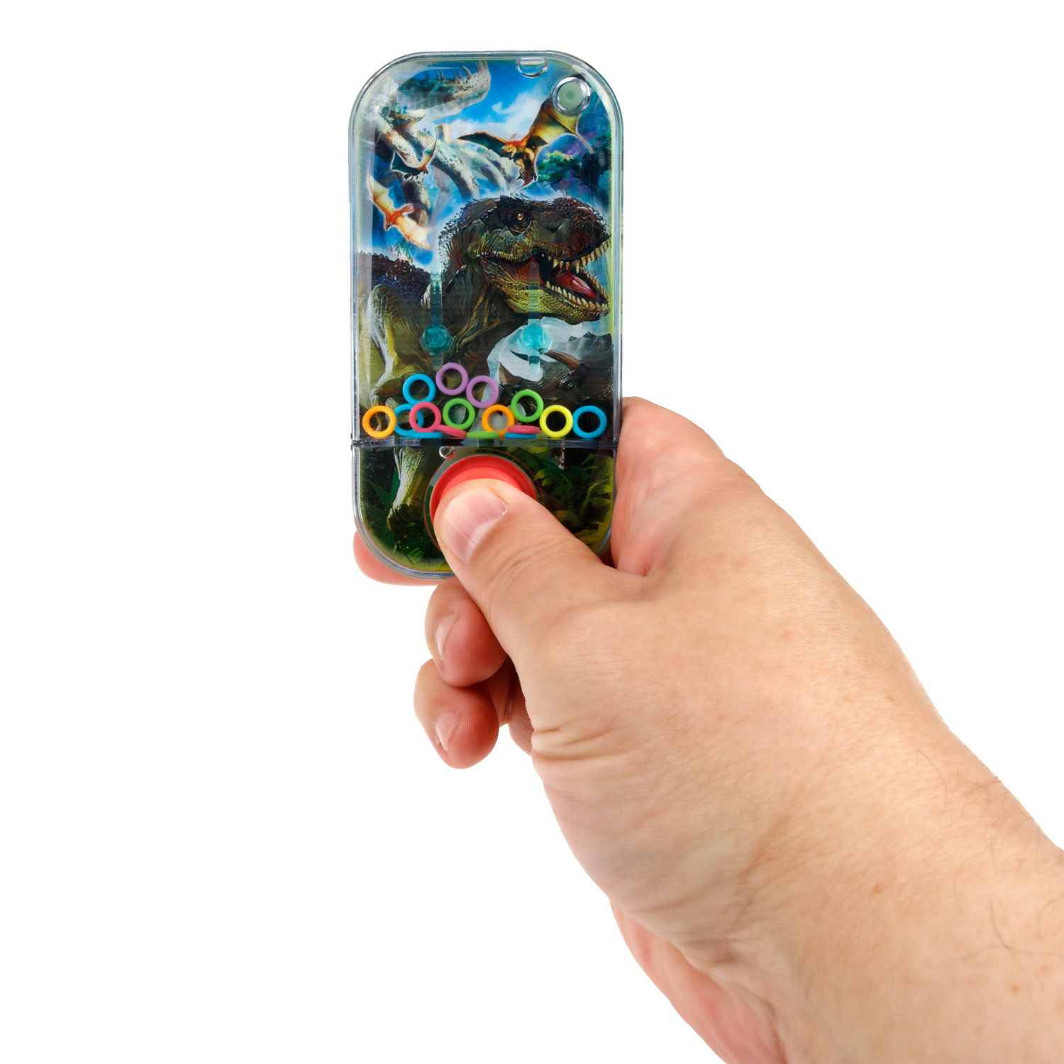 Водный тетрис 1TOY Игра с водой Насади колечки Тиранозавры,  6х11,5х2 см, 3 вида