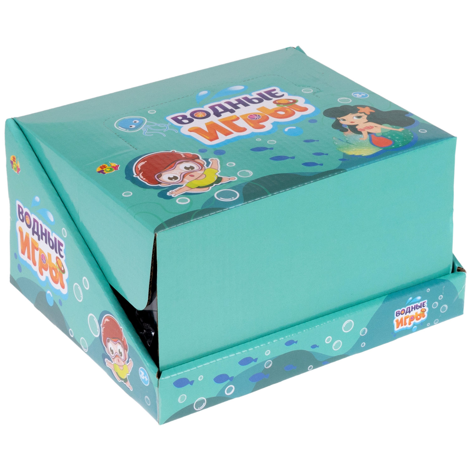 1TOY Игра с водой забрось мячики русалочки, 3 вида в асс. 11,5*6*2см, 24 шт в дисплей боксе