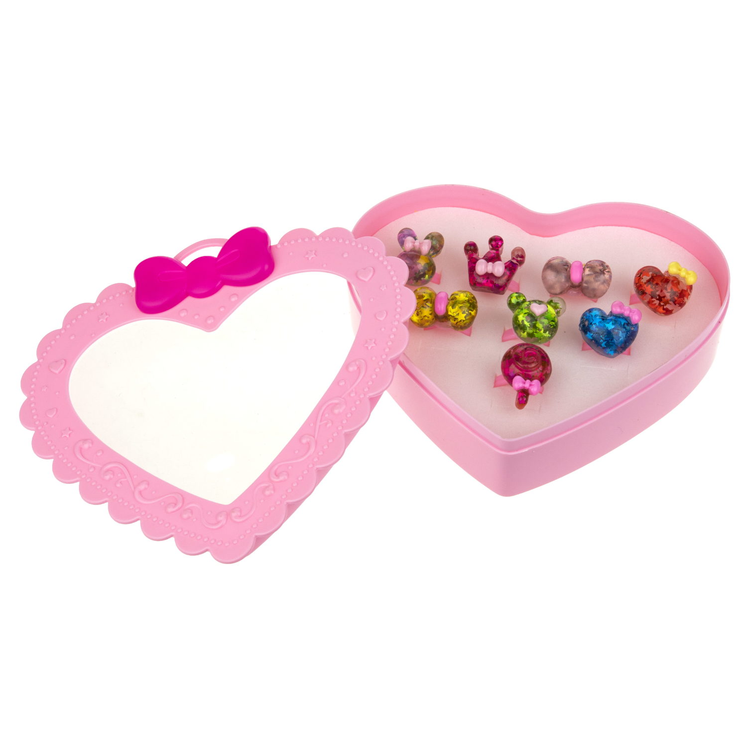 Набор колец для девочки 1TOY Sweet heart Bijou, регулируемых, 8 колец