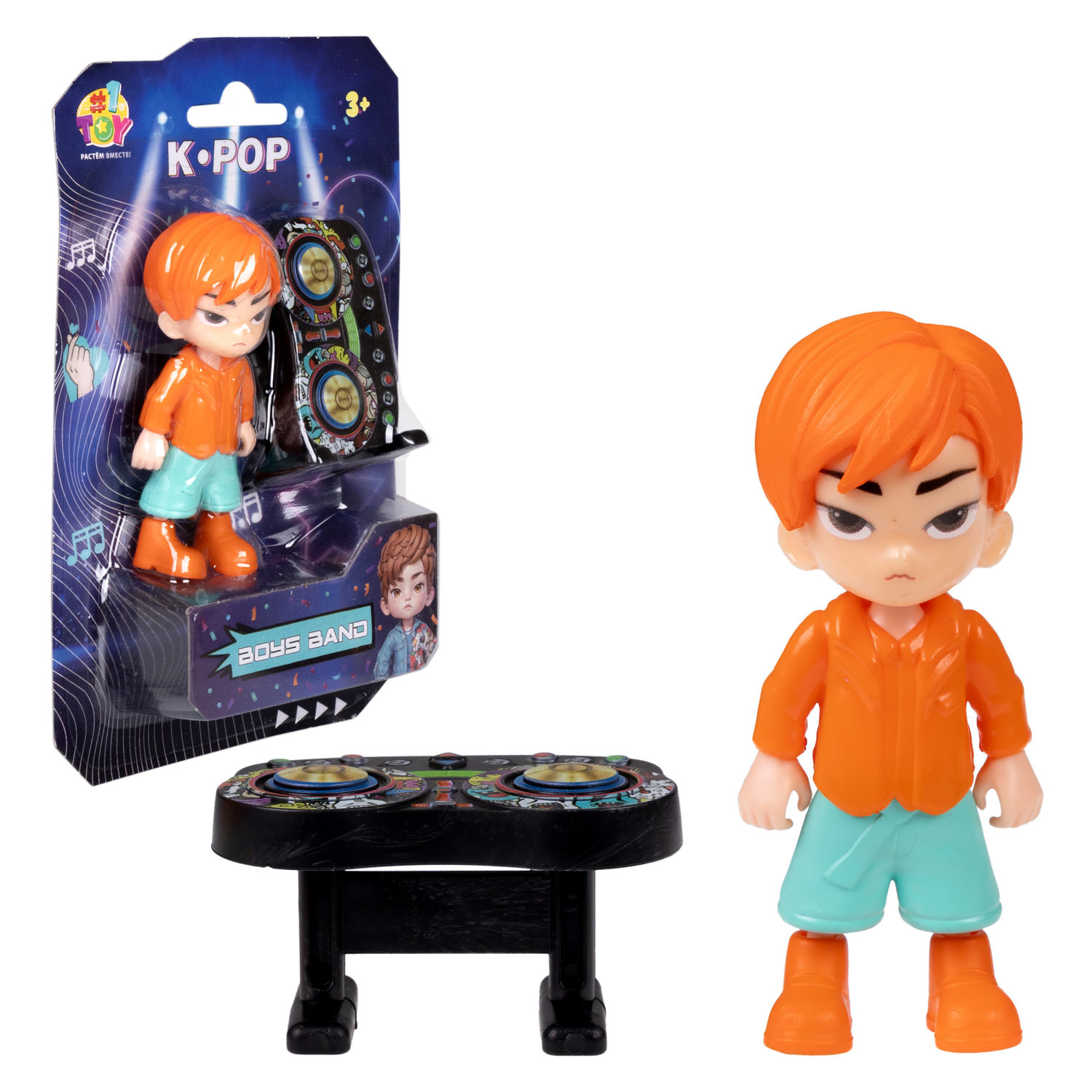 Кукла для девочки 1TOY K-POP Boys band с музыкальными инструментами, маленькая фигурка аниме 