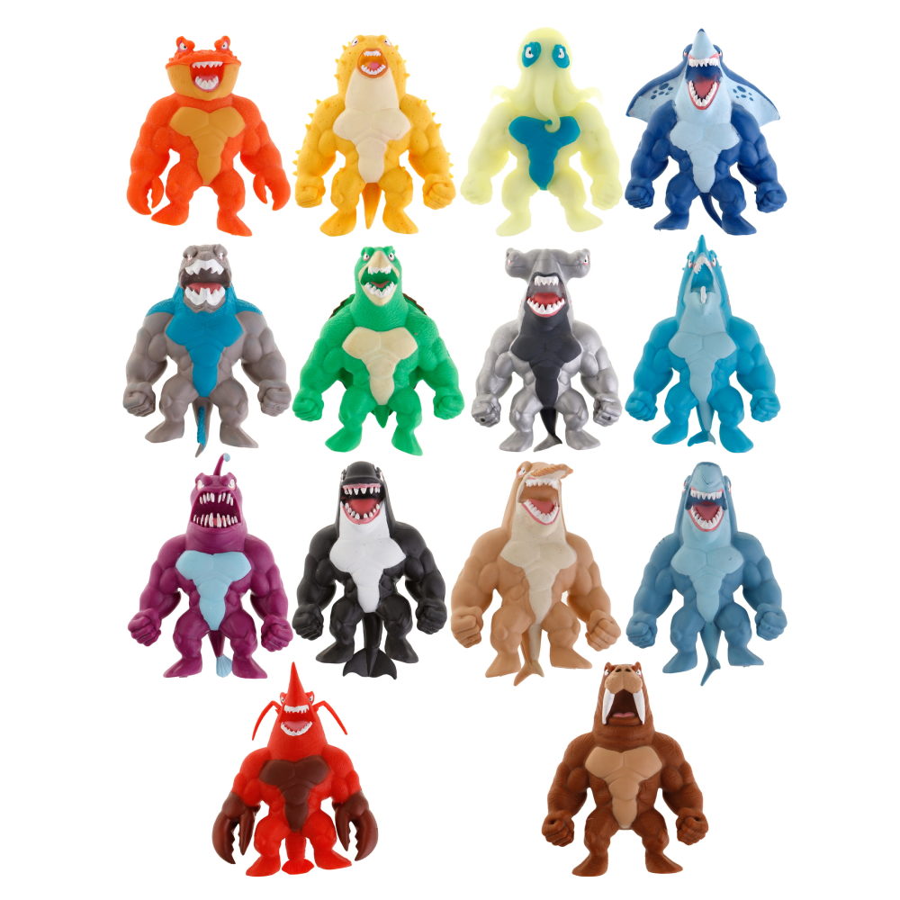 1Toy Игрушка для мальчика, тянучка монстр MONSTER FLEX AQUA, антистресс, 14 видов в ассортименте